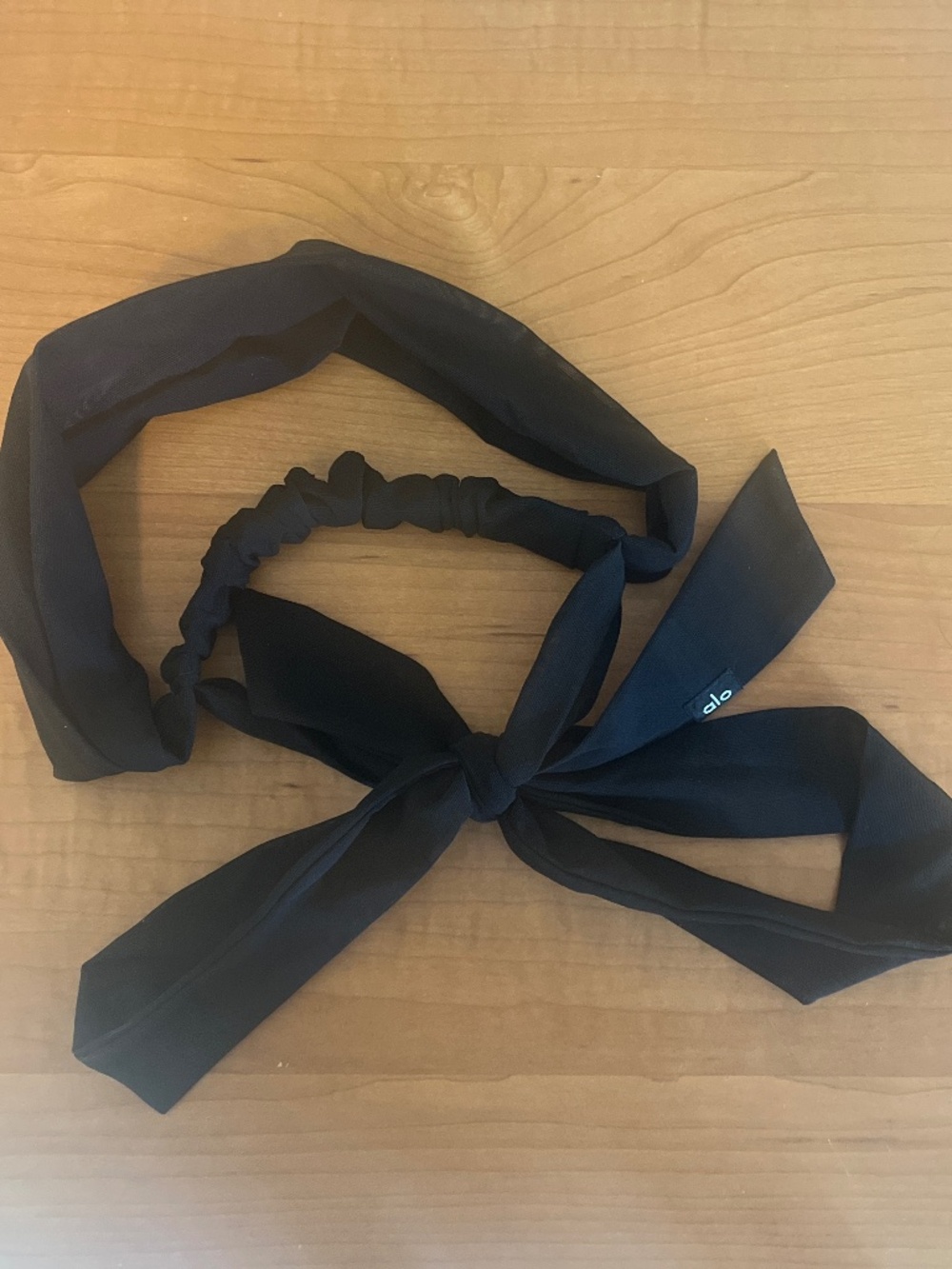 ALO Yoga Black Knotted Tie Headband